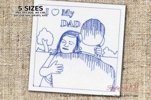 A Designer's Review: The I Love My Dad - Girl Embroidery