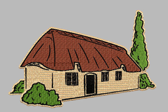A Review of the Thatched Cottage Embroidery Design for Personalized Gifts
