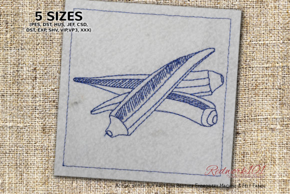 A Review of the Three Fresh Lady Finger Redwork Embroidery Design