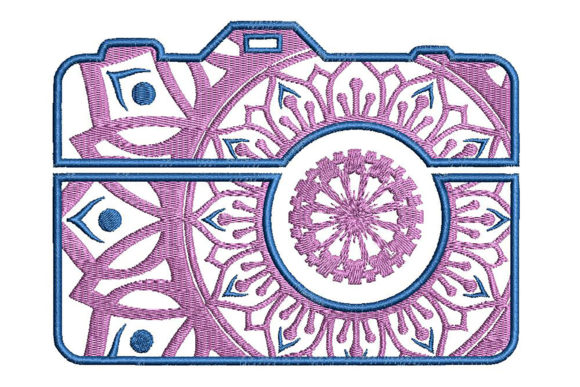 Camera Mandala Style Embroidery for Beautiful Handmade Gifts