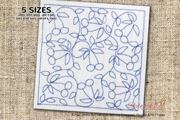 Cherry Pattern Embroidery Design Review for Boutique Apparel