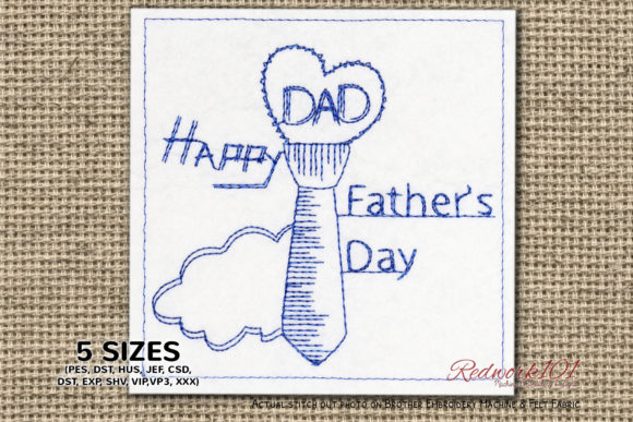 DAD Tie Embroidery Design for Etsy & Small Shop Products