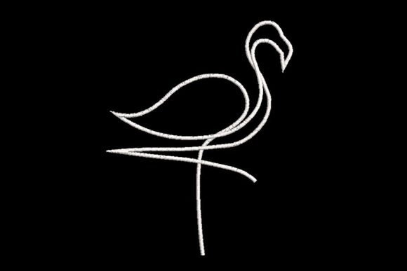 Evaluating the Single Line Flamingo Embroidery Design