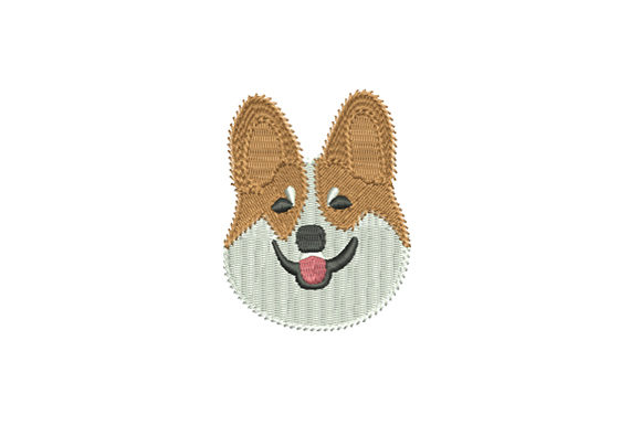 My Design Studio Review: Creative Fabrica's Corgi Dog Head Embroidery
