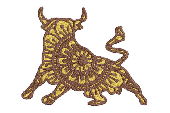 Reviewing the Bull Zodiac Taurus Mandala Style Embroidery Design
