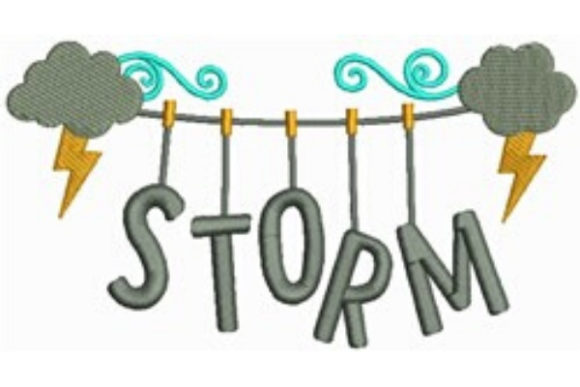 Storm Clothesline: An Autumn Embroidery for Cozy Holiday Markets